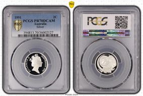 1991 2C Silver PR70DCAM