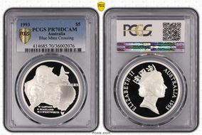 1993 $5 Blue Mountains Crossing PR70DCAM