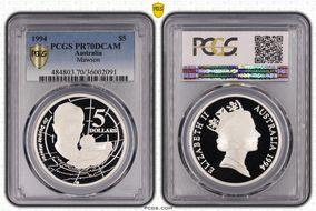 1994 $5 Sir Douglas Mawson Australian Explorers PR70DCAM