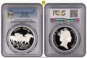 1996 $5 Horse Racing PR70DCAM