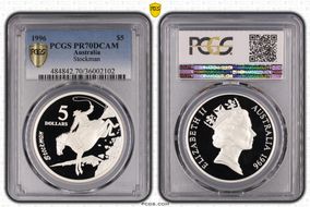 1996 $5 Stockman PR70DCAM