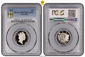 1992 10C PR70DCAM