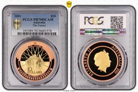 2001 $10 The Future PR70DCAM