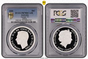 2000 50C George VI Silver PR70DCAM