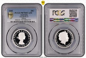 2000 20C Elizabeth II Silver PR70DCAM