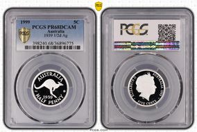 1999 5C 1939 1/2d Ag PR68DCAM