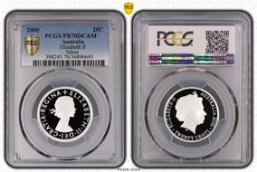 2000 20C Elizabeth II Silver PR70DCAM