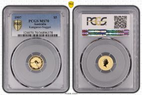 1997 $5 Kangaroo-Nugget MS70