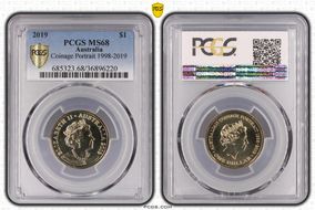 2019 $1 Coinage Portrait 1998-2019 MS68