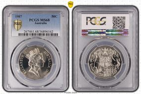 1987 50C MS68