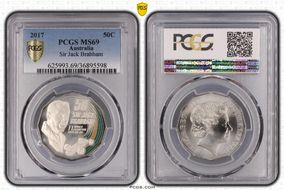 2017 50C Sir Jack Brabham Colorized MS69