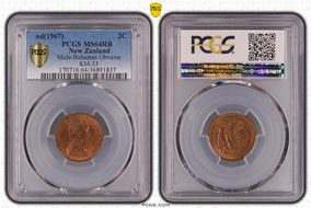 (1967) 2C Mule-Bahamas Obverse KM-33 MS64RB