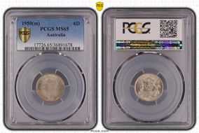 1950(m) 6D KM-45 Ag MS65