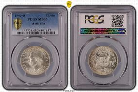 1943-S Florin KM-40  Ag MS65