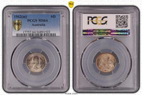 1962(m) 6D KM-58  Ag MS64