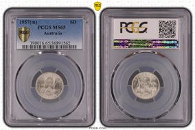 1957(m) 6D KM-58  Ag MS65