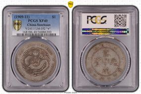 (1909-11) $1 LM-352A K-150 "∀" XF40