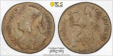1787 CT 1/2P Skeleton Hand, M. 33.36-T.2 VF30BN