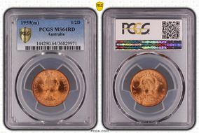 1959(m) 1/2D MS64RD