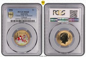 2006 $1 Clown Fish Al-Bronze Colorized MS68