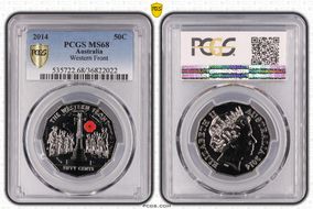 2014 50C Western Front Colorized MS68