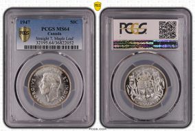 1947 50C Straight 7, Maple Leaf MS64