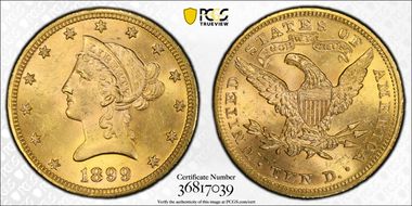 1899 $10 MS64