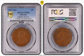 1927 (m) 1D Indian obverse VF35BN