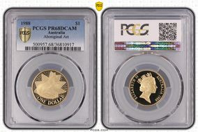 1988 $1 Aboriginal Art PR68DCAM