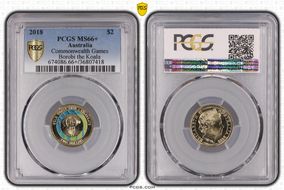 2018 $2 Commonwealth Games Borobi the Koala MS66+