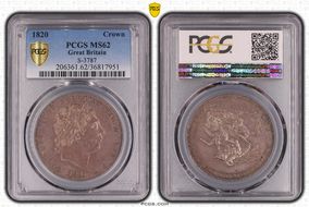 1820 Crown S-3787 MS62