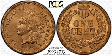1869 1C MS66RD