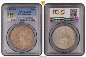 1903-S Peso KM-168  Ag AU55