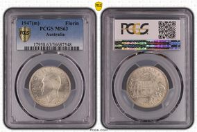 1947(m) Florin KM-40a  Ag MS63