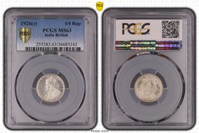 1926(C) 1/4 Rup SW-8.164 MS63