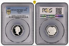 1991 2C Silver PR70DCAM