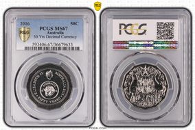 2016 50C 50 Yrs Decimal Currency MS67