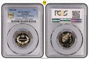 2016-M $1 Australia's First Mints Privy MS67+