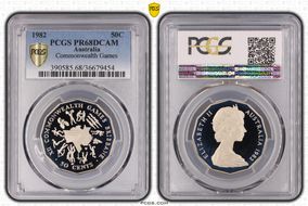 1982 50C Commonwealth Games PR68DCAM