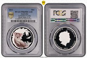 2011-P 50C Australian Koala Bush Babies-Colorized PR69DCAM