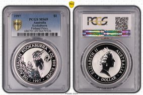 1997 $1 Kookaburra Ag Finland Privy MS69