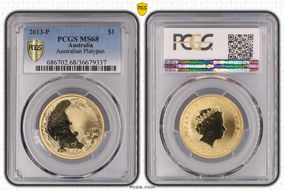 2013-P $1 Platypus - Bush Babies MS68