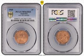 1968 2C w/o SD initials MS64RB