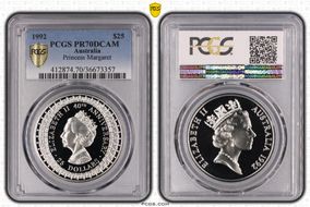 1992 $25 Princess Margaret PR70DCAM