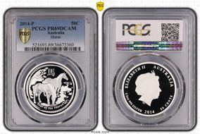 2014-P 50C Year of the Horse 1/2oz Ag PR69DCAM