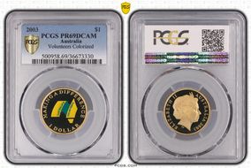 2003 $1 Volunteers Colorized PR69DCAM
