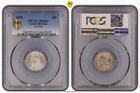 1890 6D S-3929 MS63