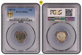 1907-D 10C MS63