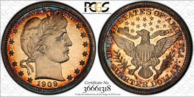 1909 25C PR65CAM