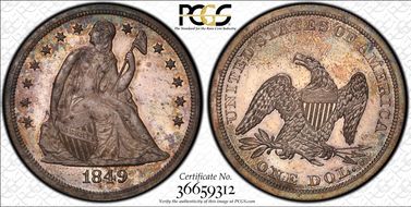1849 $1 PR65